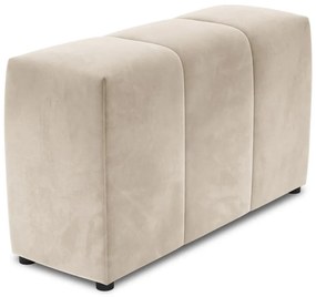 Бежов кадифен подлакътник за модулен диван Rome Velvet - Cosmopolitan Design