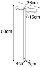 Стойка за външна лампа ръждиво кафява 50 см с LED 2-светлина IP44 - Esmee