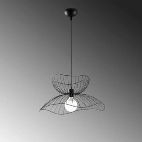 Черно висящо осветително тяло с метален абажур ø 50 cm Farac – Opviq lights