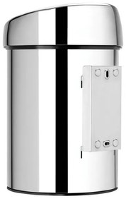 Кош за боклук Brabantia Touch Bin 647210, 3 л, Плавно и безшумно отваряне, Стенен монтаж, Брилянтен инокс