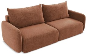 Разтегателен диван с място за съхранение в тухлен цвят 238 cm Kalena – Makamii