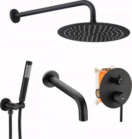 ДУШ СИСТЕМА за вграждане за вана Rea Lungo Black