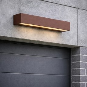 Индустриална външна стенна лампа ръждивокафява 38 см вкл. LED IP65 - Hannah
