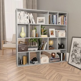 800364 vidaXL Разделител за стая, бетонно сив, 110x24x110 см, инженерно дърво