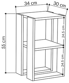 Нощно шкафче Парсън 119-001178 бял цвят