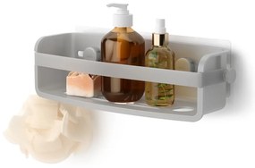 Сив самоносещ рафт за баня, изработен от рециклирана пластмаса Flex Adhesive - Umbra