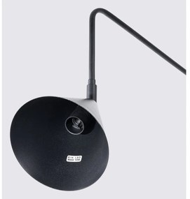 Черна стенна лампа за контакт Zylo – Sollux