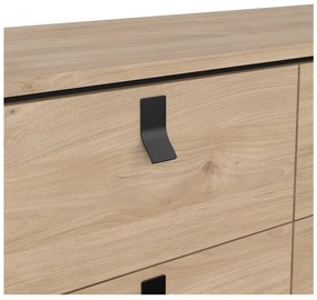 Нисък скрин с дъбов декор в естествен цвят 102x99 cm Ry - Tvilum