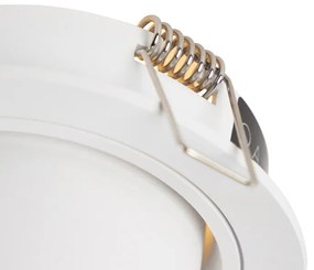 Комплект от 6 модерни вградени спота бели кръгли с възможност за накланяне - Installa