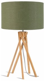 Настолна лампа със зелен абажур и бамбукова конструкция Kilimanjaro - Good&amp;Mojo
