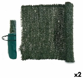 Градинска Ограда Трева 1 x 3 m Зелен Пластмаса (2 броя)