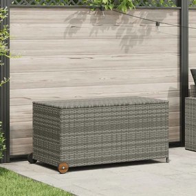 310090 vidaXL Градинска кутия за съхранение светлосива 120x65x61 см полиратан