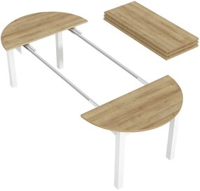 Разтегателна маса Dundee II - натурално/бяло Gualistero