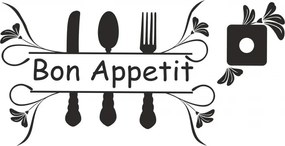 Стикер за стена с текст BON APPETIT 100 x 200 cm