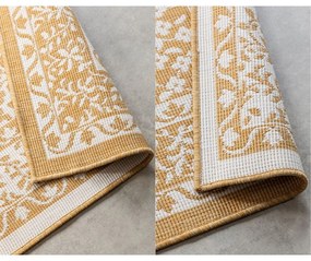Външен килим в цвят жълта охра и кремаво 80x150 cm Gemini – Elle Decoration