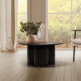 Черна кръгла масичка за кафе ø 80 cm Lua – MOME