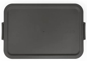Кутия за храна Brabantia Make&Take 1006284, 1.1 л, До 2 сандвича, Без BPA, Плоска, Тъмносив