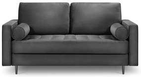 Тъмно сив диван от кадифе , 174 см Santo - Milo Casa