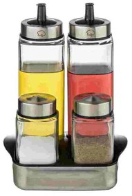 Оливерник Luigi Ferrero Rome FR-7904R, 270 мл, 5 части, Стъкло, Неръждаема стомана, Прозрачен/инокс