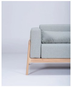 Синьо-сив диван с конструкция от дъбова дървесина , 240 cm Fawn - Gazzda