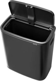 Кош за боклук Brabantia Bo Touch 1008858, 60 л, Плавно и безшумно отваряне, Голям отвор, Сив