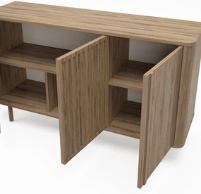 Скрин от дъбов декор в естествен цвят 138x80x40 cm Salma – Marckeric