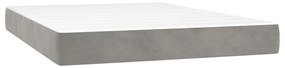 4016618 vidaXL Матрак за легло с покет пружини светлосив 140x220x20 см кадифе