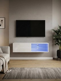 TV шкаф Swiss LED-бял