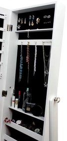 Шкаф за бижута с огледало 41,5 x 36,5 x 147 cm