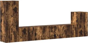 3114627 vidaXL Комплект ТВ шкафове от 4 части, опушен дъб, инженерно дърво