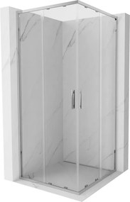 Mexen Exo-S Duo квадратна плъзгаща се душ кабина 90 x 90 см, прозрачна, хром