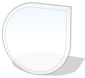 Стъкло под камина 1100x1100x8 мм сълза