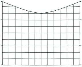 Ниска аркообразна ограда за езерце, 77,5x64 см, зелена