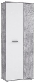Комод/обувен шкаф SIMO бял/сив бетон