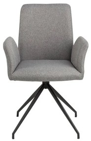 Сив тапициран трапезен стол с подлакътници Naya – Actona