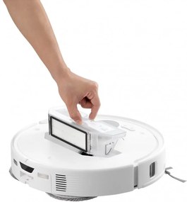 Прахосмукачка робот Roborock Q Revo Curv QRC02-00, 18500 Pa, 6400 mAh, 66W, 3D Картографиране LiDar, Станция за зареждане, Автономия до 4 часа, Бял