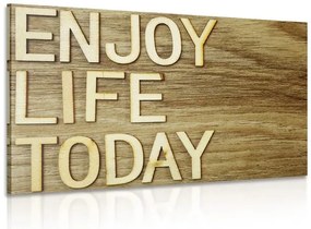 Картина на платно – С цитат - Enjoy life today