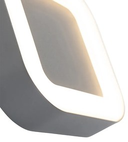 Стенна и таванна лампа сива квадратна IP54 - Ariel