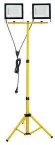 LED Прожектор със стойка TIGRA 2xLED/100W/230V 4000K IP54 черен/жълти