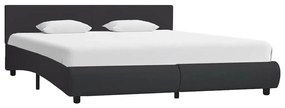 285484 vidaXL Рамка за легло с LED, черна, изкуствена кожа, 160x200 cм