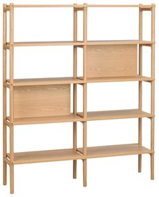 Етажерка за книги в дъб 140x166 cm Holton - Rowico