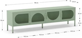 Маса за телевизор в цвят мента 180x50 cm Tayra – Marckeric
