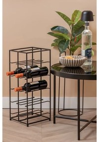 Черен метален стелаж за вино брой бутилки 10 25x57x22,5 cm Dual Floor – PT LIVING