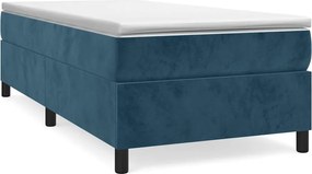 3121088 vidaXL Рамка за легло с пружини, тъмносиня, 80x200 см, кадифе