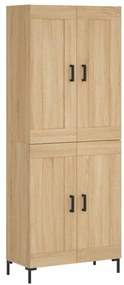 3199684 vidaXL Висок шкаф, дъб сонома, 69,5x34x180 см, инженерно дърво