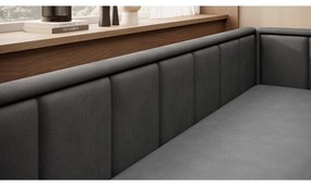 Тъмносив шенилов сгъваем/с място за съхранение диван 214 cm Fulgeo – ELTAP