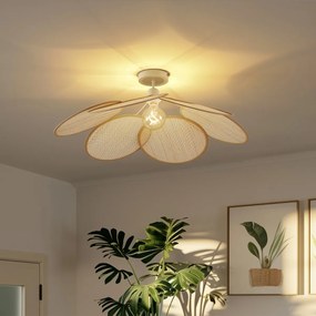 Japandi Плафон Кремав с Ленен Абажур - Aisha