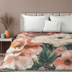 Луксозно акрилно одеяло с мотив на тропически цветя Ширина: 150 см | Дължина: 200 см