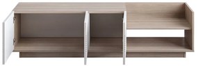 Tv stand Yubo pakoworld white-natural 167.6x35x43cm