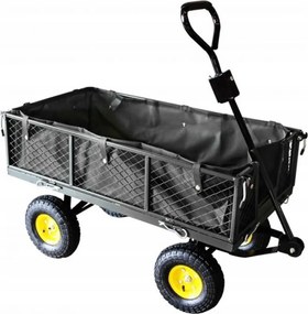 Практична градинска количка 2в1 в черно